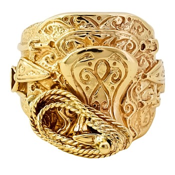 9ct gold Saddle Ring size Z